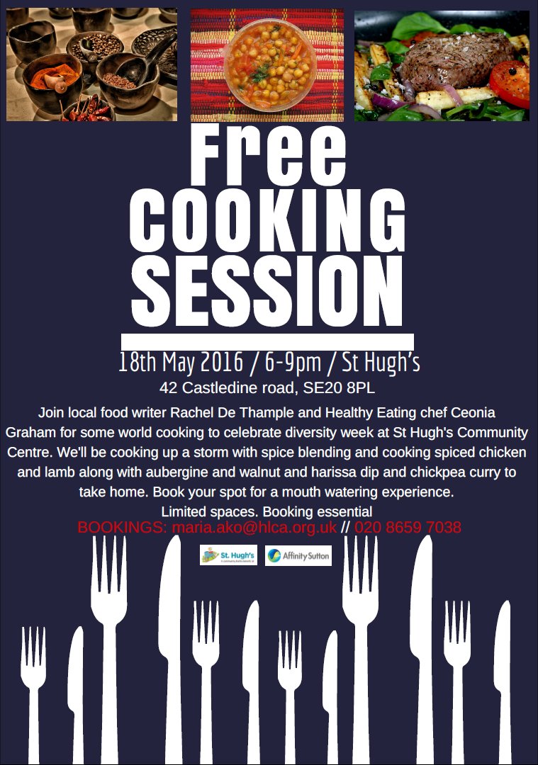 Free Cooking Session - Wednesday 18 May 2016