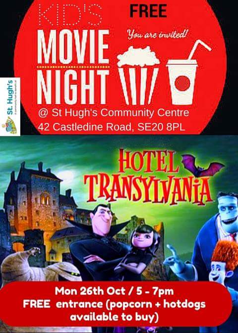 Kid's Movie Night - Monday 26th October 2015 - 5pm to 7pm