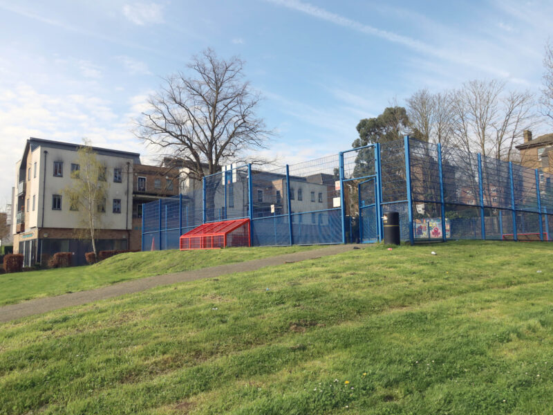 Outside of St Hugh's, showing MUGA