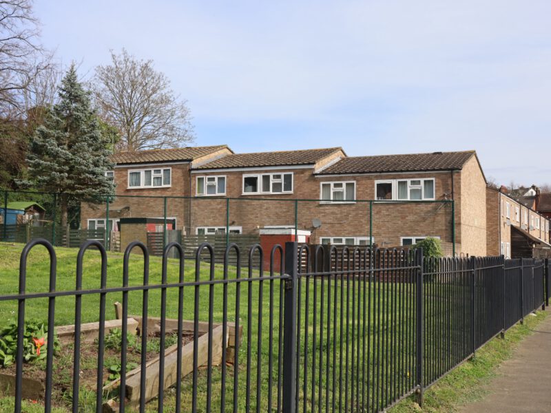 St Hugh's estate houses with fence