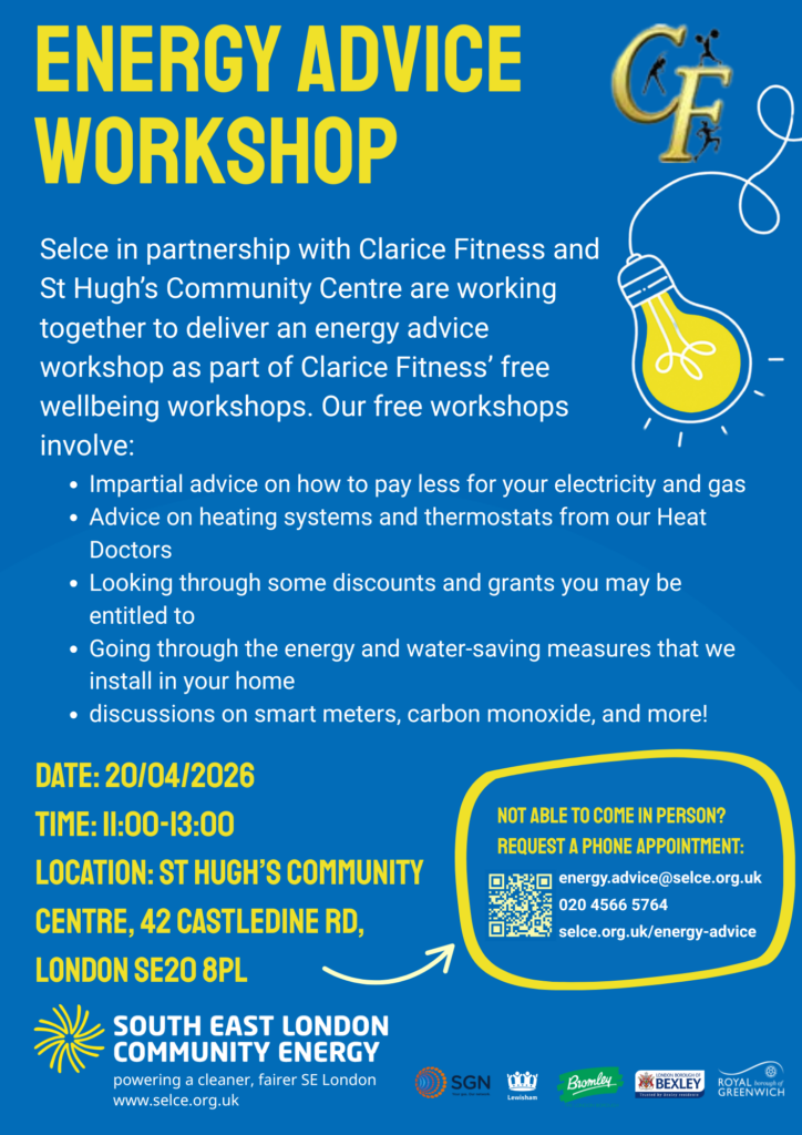 Energy Advice Workshop St Hugh's and CF
